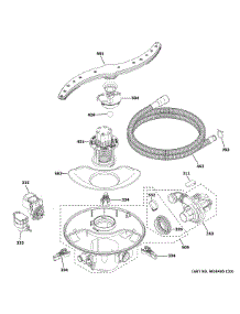 Motor Sump Filter Assembly parts for Ge Dishwasher XDF300PGN5WW from AppliancePartsPros.com