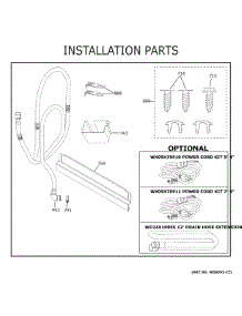 Installation Parts parts for Ge Dishwasher XDF350PGR5BB from AppliancePartsPros.com