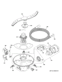 Motor Sump Filter Assembly parts for Ge Dishwasher XDF400PGN4BB from AppliancePartsPros.com