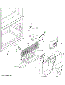 Freezer Section parts for Ge Refrigerator XFE26JSMKFSS from AppliancePartsPros.com