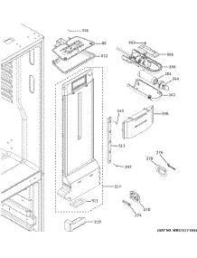 Fresh Food Section parts for Ge Refrigerator XFE26JSMWFSS from AppliancePartsPros.com