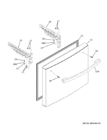 Freezer Door parts for Ge Refrigerator XFE26JSMWFSS from AppliancePartsPros.com