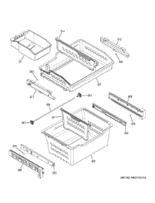 Freezer Shelves parts for Ge Refrigerator XNE25JGKXFWW from AppliancePartsPros.com