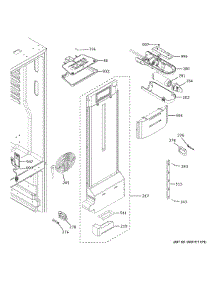 Fresh Food Section parts for Ge Refrigerator XNE25JGKXFWW from AppliancePartsPros.com