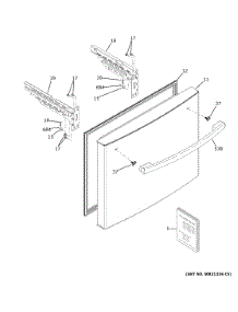 Freezer Door parts for Ge Refrigerator XNE25JSKTFSS from AppliancePartsPros.com