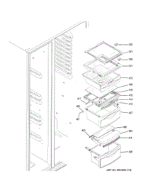 Fresh Food Shelves parts for Ge Refrigerator XSS25GGHLCWW from AppliancePartsPros.com