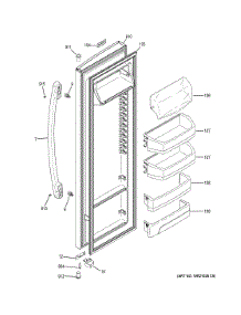 Fresh Food Door parts for Ge Refrigerator XSS25GGHLCWW from AppliancePartsPros.com