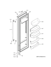 Fresh Food Door parts for Ge Refrigerator XSS25GSHMCSS from AppliancePartsPros.com