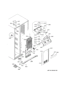 Freezer Section parts for Ge Refrigerator XSS25GYPJCFS from AppliancePartsPros.com