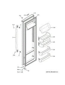 Fresh Food Door parts for Ge Refrigerator XSS25GYPJCFS from AppliancePartsPros.com