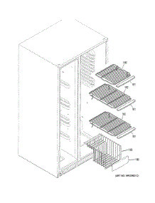 Freezer Shelves parts for Ge Refrigerator XSS25GYPJCFS from AppliancePartsPros.com