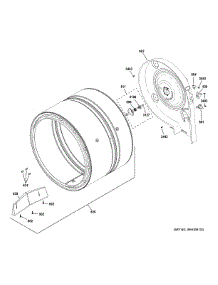 Drum parts for Ge Dryer XUD27GSSM0WW from AppliancePartsPros.com