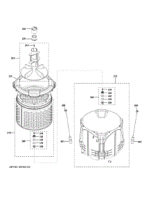 Tub Basket Assembly parts for Ge Dryer XUD27GSSM0WW from AppliancePartsPros.com
