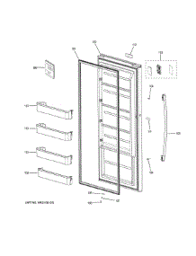 Door parts for Ge Refrigerator XUF14SMREWW from AppliancePartsPros.com