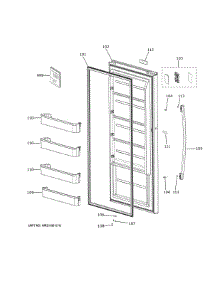 Door parts for Ge Refrigerator XUF21DMRCWW from AppliancePartsPros.com