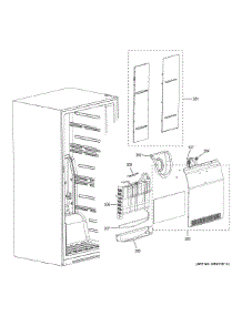 Freezer Section parts for Ge Refrigerator XUF21DMRCWW from AppliancePartsPros.com