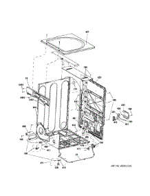 Cabinet Top Panel parts for Ge Dryer YFD45ESPM0DG from AppliancePartsPros.com