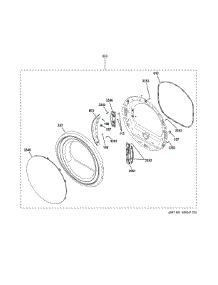 Door parts for Ge Dryer YFD45ESPM0DG from AppliancePartsPros.com