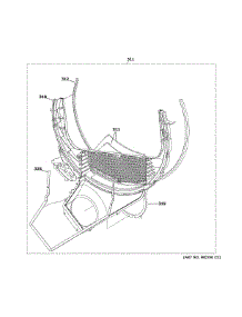 Trap Duct Assembly parts for Ge Dryer YTD74E2SN1WS from AppliancePartsPros.com
