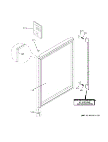 Door parts for Ge Refrigerator ZDBR240NDBS from AppliancePartsPros.com