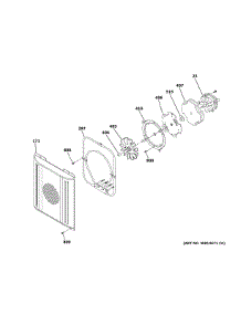 Small Convection Fan parts for Ge Cooktop ZDP484NGN1SS from AppliancePartsPros.com