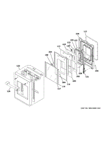 Small Door Assembly parts for Ge Cooktop ZDP484NGN1SS from AppliancePartsPros.com