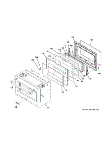 Large Door Assembly parts for Ge Cooktop ZDP484NGN1SS from AppliancePartsPros.com