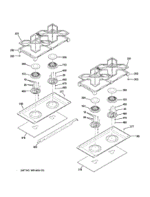 Cooktop parts for Ge Cooktop ZDP484NGP8SS from AppliancePartsPros.com