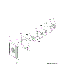Small Convection Fan parts for Ge Cooktop ZDP486NDN1SS from AppliancePartsPros.com