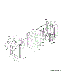 Small Door Assembly parts for Ge Cooktop ZDP486NDT2SS from AppliancePartsPros.com