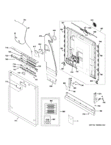 Escutcheon Door Assembly parts for Ge Dishwasher ZDT925SINBII from AppliancePartsPros.com
