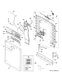 Escutcheon Door Assembly parts for Ge Dishwasher ZDT925SINCII from AppliancePartsPros.com