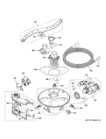 Motor Sump Filter Assembly parts for Ge Dishwasher ZDT925SPNCSS from AppliancePartsPros.com