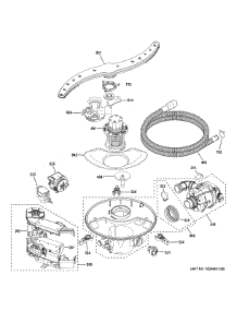 Motor Sump Filter Assembly parts for Ge Dishwasher ZDT985SINBII from AppliancePartsPros.com