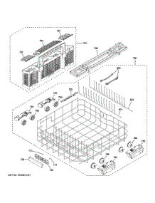 Lower Rack Assembly parts for Ge Dishwasher ZDT985SINBII from AppliancePartsPros.com