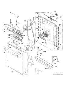 Escutcheon Door Assembly parts for Ge Dishwasher ZDT985SPNBSS from AppliancePartsPros.com