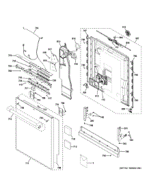 Escutcheon Door Assembly parts for Ge Dishwasher ZDT985SPNCSS from AppliancePartsPros.com