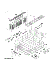 Lower Rack Assembly parts for Ge Dishwasher ZDT985SSN6SS from AppliancePartsPros.com