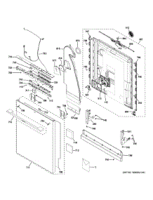 Escutcheon Door Assembly parts for Ge Dishwasher ZDT985SSNBSS from AppliancePartsPros.com