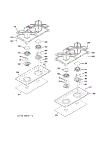 Cooktop parts for Ge Cooktop ZGP364NDN1SS from AppliancePartsPros.com