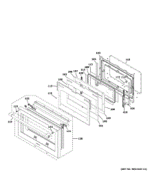 Door Assembly parts for Ge Cooktop ZGP366NT2SS from AppliancePartsPros.com