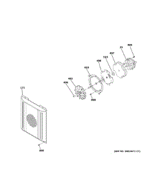 Small Convection Fan parts for Ge Cooktop ZGP486NDN1SS from AppliancePartsPros.com