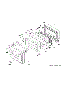 Large Door Assembly parts for Ge Cooktop ZGP486NDN1SS from AppliancePartsPros.com