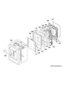 Small Door Assembly parts for Ge Cooktop ZGP486NDN1SS from AppliancePartsPros.com