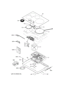 Control Panel & Cooktop parts for Ge Cooktop ZHU30RDT2BB from AppliancePartsPros.com