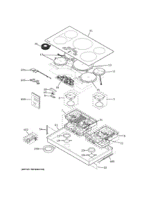 Control Panel & Cooktop parts for Ge Cooktop ZHU36RDT2BB from AppliancePartsPros.com