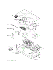 Control Panel & Cooktop parts for Ge Cooktop ZHU36RST2SS from AppliancePartsPros.com