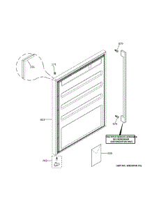 Door parts for Ge Refrigerator ZIBS240NESS from AppliancePartsPros.com