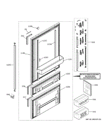 Doors parts for Ge Refrigerator ZIC303NPPBII from AppliancePartsPros.com