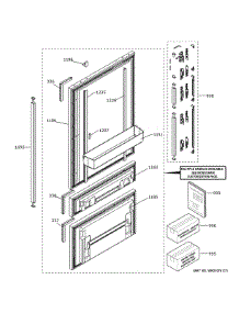 Doors parts for Ge Refrigerator ZIC30GNNAII from AppliancePartsPros.com